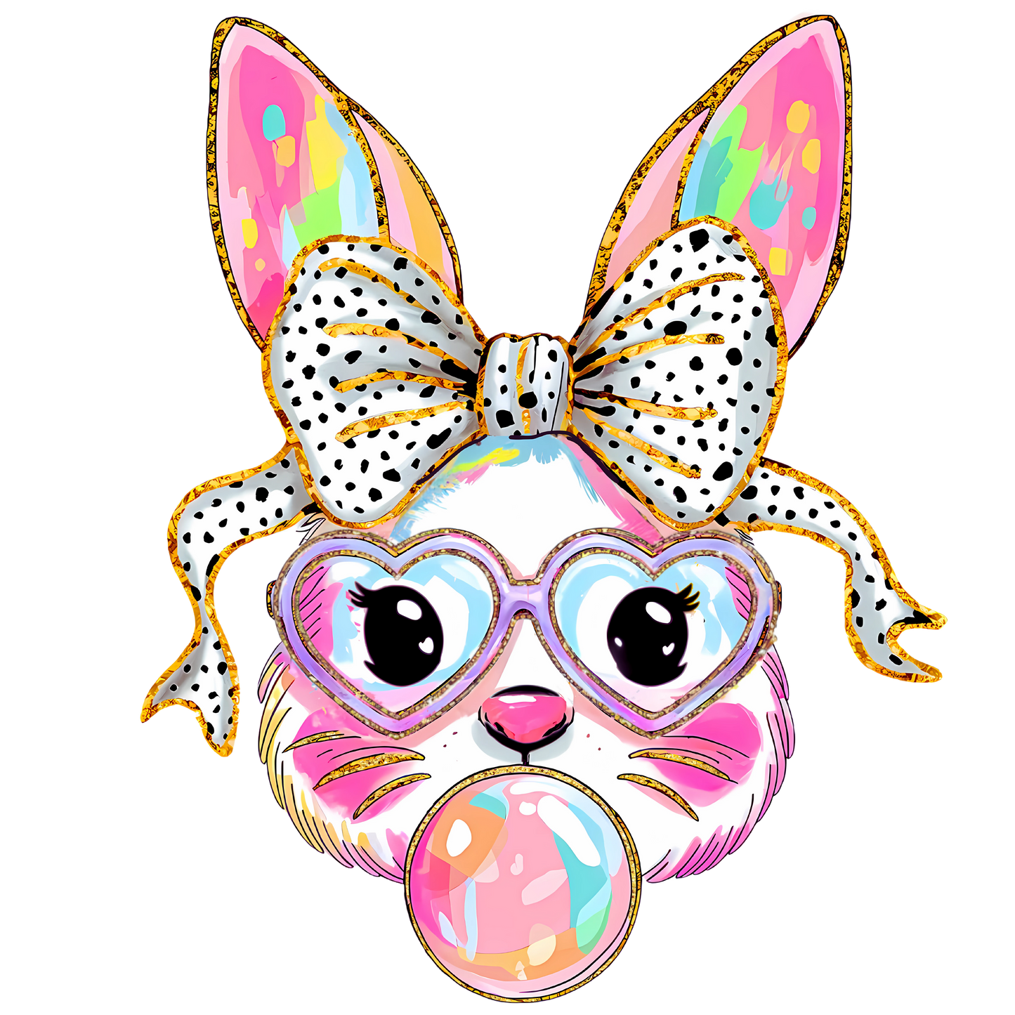 WATERCOLOR BUNNY GLASSES