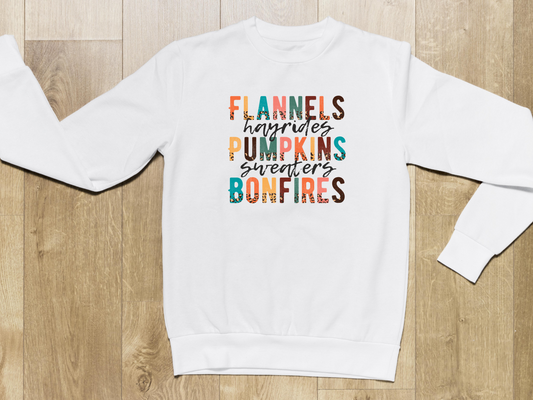 Flannels Pumpkins Bonfires